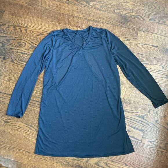 Black bathing suit cover long sleeve sheer SIZE LARGE/XLARGE - Picture 6 of 8